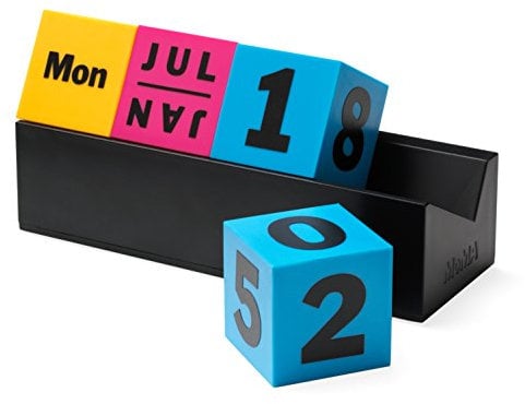 MOMA Ewiger Kalender Cubes CYMK, Bunt, One Size