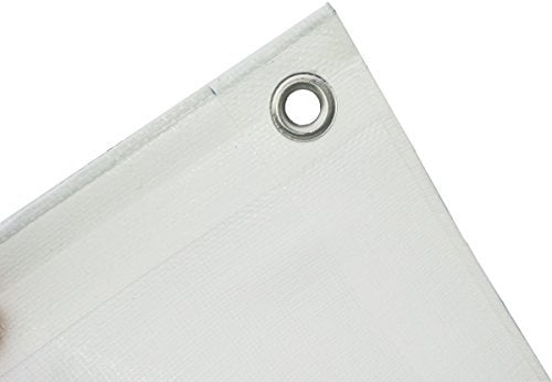 Abdeckplane Gewebeplane Premium Line 140g/m² weiß, 6m x 12m = 72m², 25 verschiedene Größen wählbar!! Schutzplane Bootsplane Holzplane Plane mit Ösen für Poll Gartenmöbel Trampolin Auto wasserdicht reißfest wasserfest