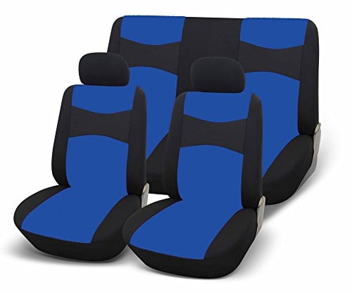Goodyear 77124 Blue 77124 Blue: Universal Auto Sitzbezug, Komplettset. Farbe Schwarz mit blau