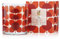 Orla Kiely Geranium Scented Candle, Red, 8.5 x 8.5 x 10 cm