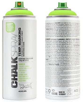 Montana Cans Chalk Spray Paint GREEN Temporary Marking Eco-Friendly