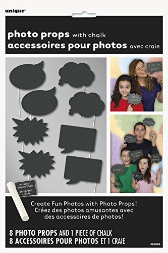 Requisiten für die Fotobox - Kreidetafel - 8er-Pack