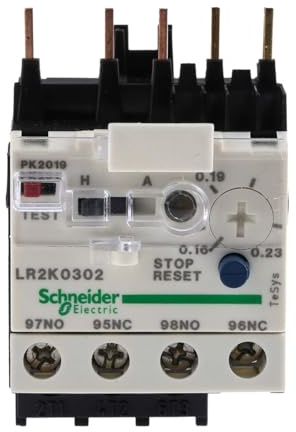 Schneider LR2K0302 Class 1 0.16-0.23 TeSys K Overload Relay, White