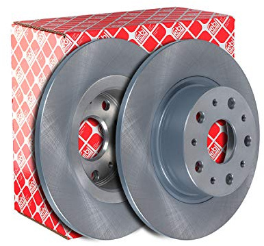 febi bilstein 14166 Brake Disc Set (2 Brake Disc) rear, full, No. of Holes 5