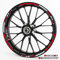 Felgenrandaufkleber RS - Komplettset für 15 16 17 18 19 - Farbe & Design wählbar - Rot, Design 1
