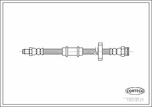 Corteco 19018121 Bremsschlauch vorne | 19018121 passend für Panda Marbella Terra | 1901812