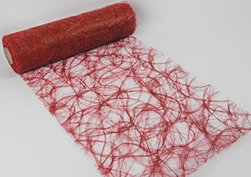 25 m x 30 cm Sizoweb® Vlies Original Tischband Tischläufer rot für Hochzeit, Weihnachten, ...