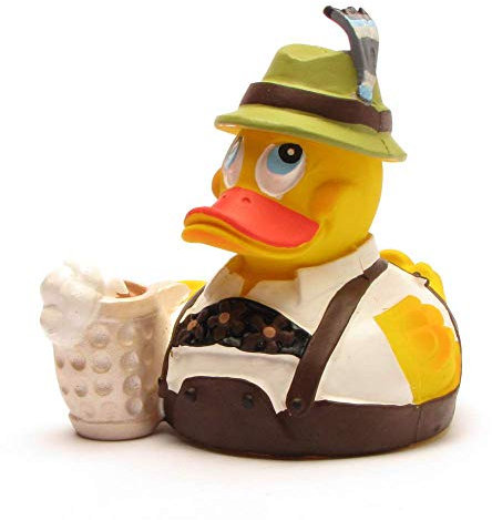 DUCKSHOP I Badeente Oktoberfest Duck I Quietscheente I L: 7,5 cm I Geschenk für Bayern I Geschenk für Oktoberfest