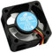 Cooltek 200400230 Silent Fan 4020, 40mm x 40mm x 20mm Lüfter, Rifle-Bearing, 13,5 dBA, 4.000 U/min, 11,5 m³/h, 3-Pin Molex Anschluss, schwarz / weiß