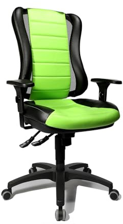 Topstar HE30PS105 Bürostuhl Head Point RS inklusive Armlehnen, zweifarbige Polsterung grün / schwarz