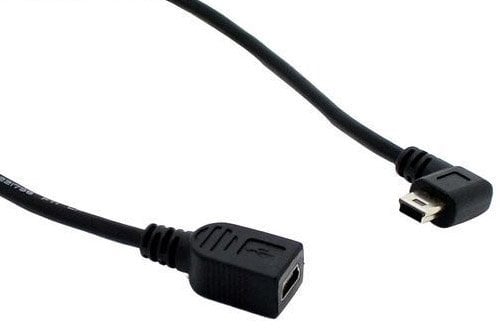 AKORD MINI USB 2.0 Type-B Female Male Left Angle Extension Cable/Lead (1 Metre)