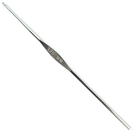 Pony P58675 | Steel Lace Making Single Ended Crochet Hook | 1¾mm x 12cm (4¾in)