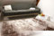 floor factory Exklusiver Hochflor Shaggy Teppich Satin Hellbraun 200x200 cm - edler, seidig glänzender Teppich