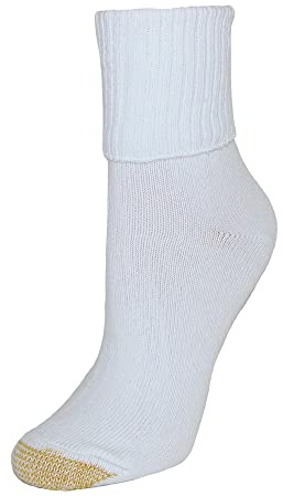 Gold Toe Women's Bermuda Socks - 3 Pack, White, Medium