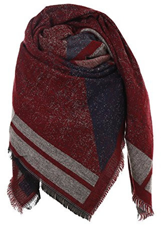 Glamexx24 XXL Schal Kuschelige, warme und wunderschöne Damen Poncho Schal mit verschiedenen Muster Schal Poncho