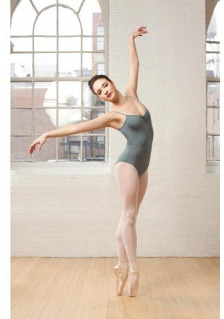 Capezio Body da donna, elegante body da danza e ginnastica con dettagli eleganti e spalline per canotta, body da danza da donna può indossare per balletto e altri stili di danza, bianco, S (S)