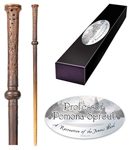 The Noble Collection - Professor Pomona Sprout, Character Wand - 15in (38.5cm) Wizarding World Wand with Name Tag - Harry Potter Film Set Movie Props Wands
