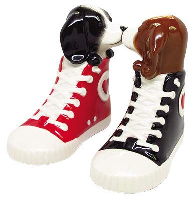 High Top Pups Attractives Salt Pepper Shaker Made of Ceramic