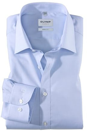 Olymp Herren Hemd Level 5 Body Fit Langarm, Bleu, 44