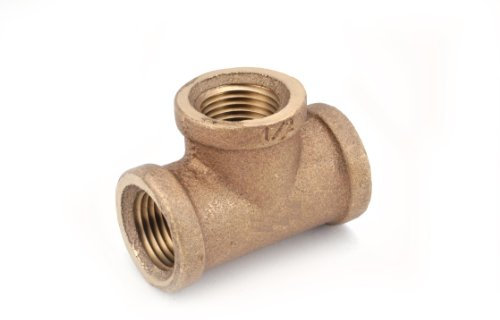 Anderson Metals 38101 Rohrverschraubung aus Rotguss, T-Stück, 3,8 cm x 3,8 cm x 3,8 cm Innenrohr