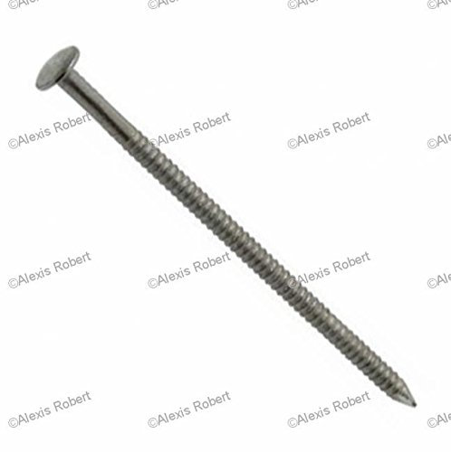 Pointe annelée tête bombée en inox (boîte) (2,7-60 - 250-80)