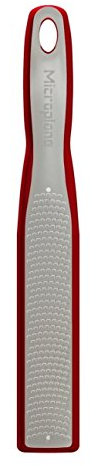 Microplane, grattugia serie Elite, in acciaio inox, colore rosso, da 27,5 x 4,9 x 3,4 cm