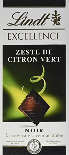 Lindt Excellencec Tablette de chocolat noir au citron, 100 g