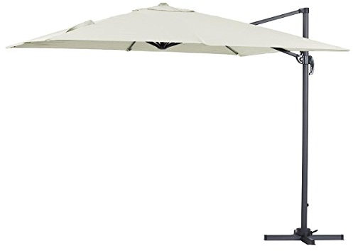 Habitat et Jardin Parasol déporté Sun 3 - 3 x 3 m - Ecru