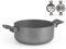 H&H Stone Casseruola Antiaderente, con Fondo Induzione, Pietra, Grigio, 24 cm