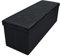 Otto & Ben Folding Toy Box Chest with Memory Foam Seat Tufted Faux Leather Trunk Bedroom Ottomans Bench End Table, 45 Inch, Button Black