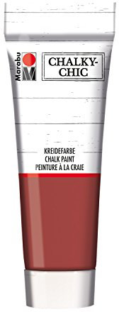 Marabu 02610050121 - Chalky Chic safran 100 ml, super deckende, matte Kreidefarbe auf Wasserbasis, cremig, zum Rollen, Streichen und Tupfen auf Holz, Metall und Kunststoff, Used Look Effekt