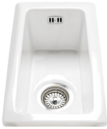 RAK Ceramics Gourmet Sink 7 Inset/Undermount 0.5 Bowl White Ceramic Kitchen Sink
