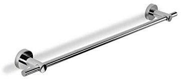 Croydex Epsom Chrome 70cm Towel Rail, Flexi-Fix Bathroom Accessories | Wall mounted | No drill required | Your choice to screw or glue with Flexi-Fix brackets | Modern Design | Fixings Included
