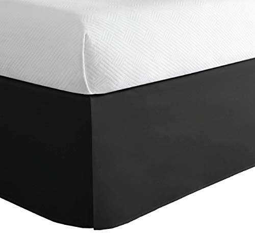 levinsohn Style plissé, Microfibre de Polyester, Noir, très Grand lit californien