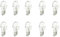 CARALL 10 Stück Halogenlampen 12V für Auto (T15 W16W 12V 16W)