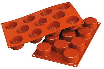 Silikomart Professional - Moule à petits gâteaux cylindriques en silicone, 11 cavités