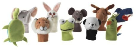 IKEA Titta Djur 10 pc Animal Finger Puppet Set