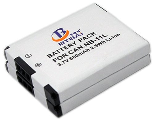 BTBAI 2x NB 11LH Camera Battery for NB 11L NB11L NB11LH IXUS SX420 SX410 IS IXUS 135 185 160 177 285 275 HS 175 132 145 180 150 PowerShot Digital k1a