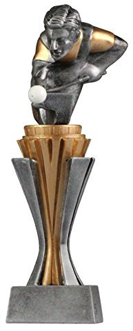 pokalspezialist Pokal Trophäe Snooker/Billard mit Gravur ca. 17 cm hoch Größe S