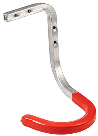 Gedotec Fahrrad-Haken für Wand- & Decken-Montage Wandhaken gebogen | Stahl verzinkt gummiert | Halterung 150 x 150 x 120 mm | Fahrrad-Halter 20 kg Tragkraft | 1 Stück - Aufhängehaken zum Schrauben