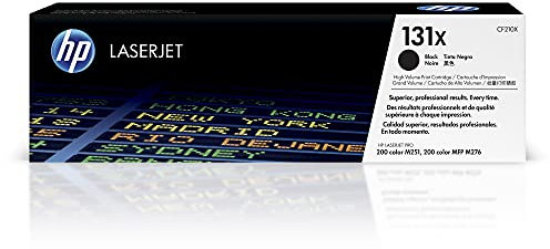 HP 131X (CF210X) Schwarz Original Toner mit hoher Reichweite für HP LaserJet Pro 200 Color M251, MFP M276, XL