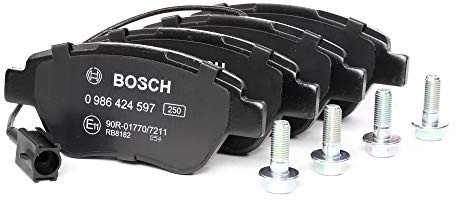 Bosch BP339 - Brake Pads Car Front Axle - 1 Set of 4 Pads | Bosch Quality - Reduced Noise and Dust - ECE-R90 Certified - Copper-Free