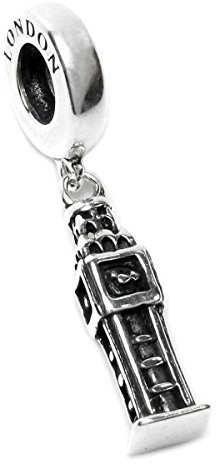 Queenberry Landmark-Serie Charm aus Sterlingsilber, London Big Ben, Bead Charm im europäischen Stil