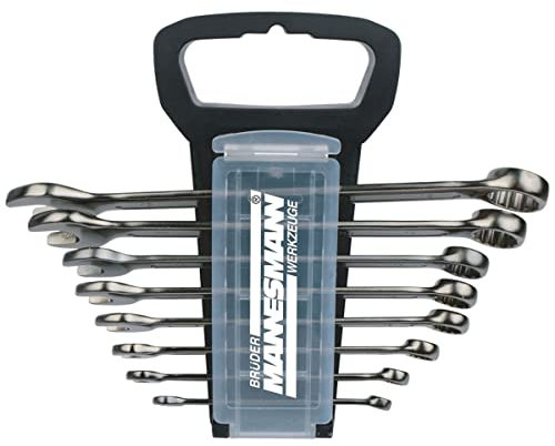 Mannesmann Gabel-Ring-Schlüsselsatz, 8tlg., schwerz vernickelt