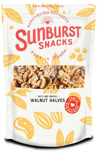 Sunburst Snacks Raw Walnut Halves, Golden and Crunchy, Non GMO, 1kg