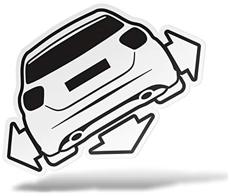 erreinge Sticker Compatibile per Mercedes Classe A Down out Dub JDM Tuning Adesivo Sagomato in PVC per Auto Lunotto Finestrino - cm 15