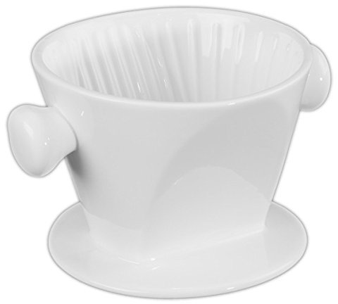 Holst Porzellan GZ 003 Porzellan Kaffeefilter für Tischkanne, weiß, 18 x 15 x 11 cm