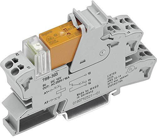 Wago Relay, Spst, 250Vac, 16A - 788-303