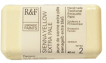 R&F Artist Encaustic Paint, Sienna Yellow Extra Pale, 40 ml