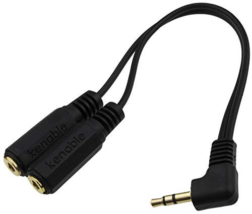 3,5 mm Rechts Abgewinkelt Stereo Klinkenstecker Audio Kabelverteiler Y-Adapter Adapter Kabel Anschlusskabel 20 cm